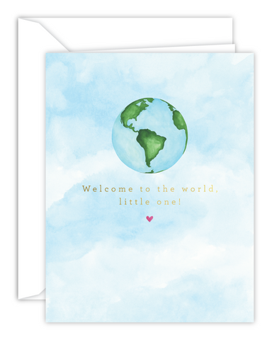 Welcome To The World, Little One! Watercolor Card