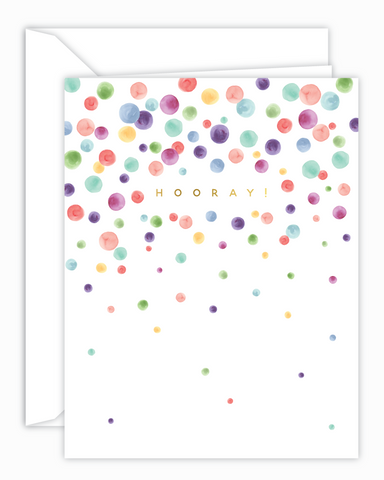 Hooray! Rainbow Confetti Card