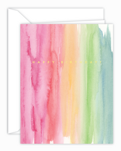 Happy Birthday! Rainbow Wash Card