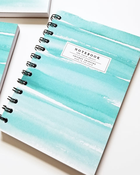 Teal Watercolor Wash Notebook