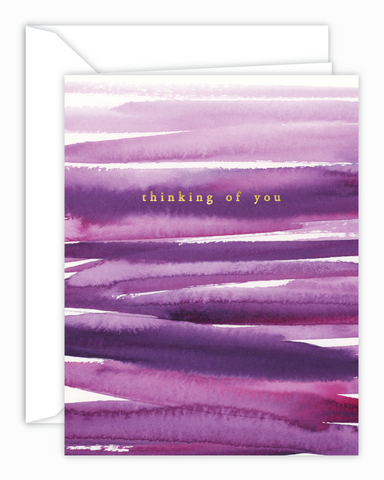 Thinking Of You Purple Watercolor Card